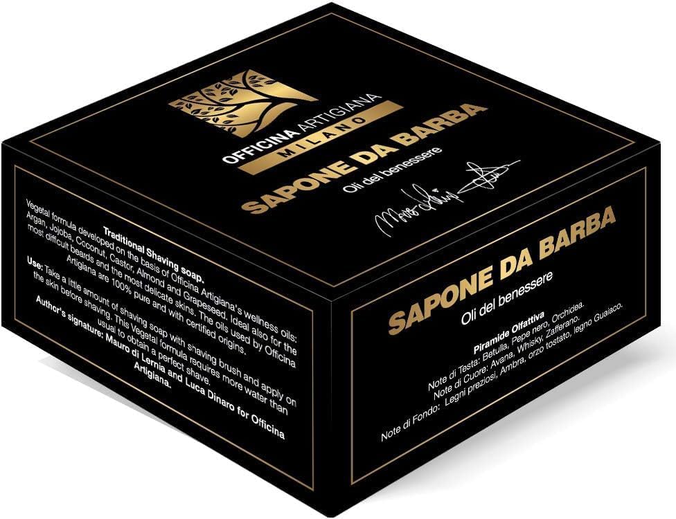 Officina Artigiana Milano Traditional/Original Shaving Soap 150 ml - Luxury Italian Artisan Wet Shaving Soap/Cream with 40% Wellness Oils & Shea Beauty and Personal Care The Goodfellas' smile
