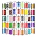 Ultra Fine Glitter for Nails, Set of 45 Colors, Extra Fine Resin Glitter Powder, Holographic & Iridescent Glitter for Epoxy Resin, Body Glitter Beauty & Personal Care Linwulte