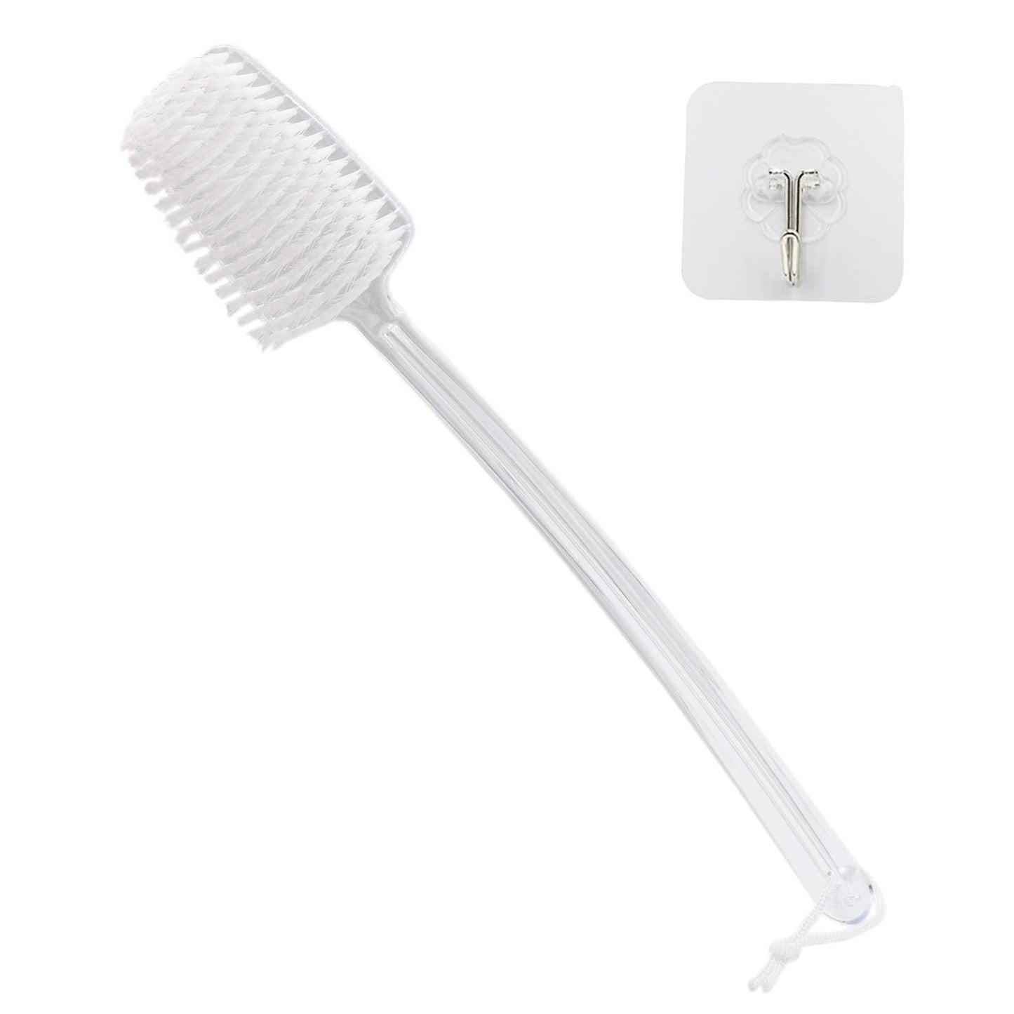 Mczxon Bath Body Back Shower Brush with Curved Long Handle for Exfoliating Skin Improve Blood Circulation, Clear Back Scrubber Bath Wet or Dry Beauty & Personal Care Mczxon