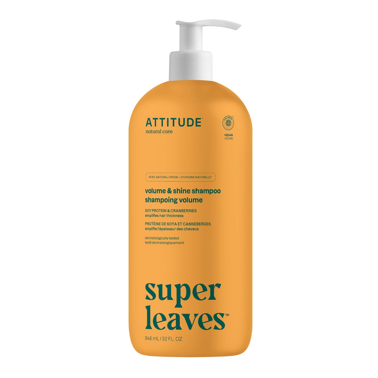 ATTITUDE Volume and Shine Hair Shampoo, EWG Verified, For Thin Hair, Naturally Derived Ingredients, Vegan and Plant Based, Soy Protein Beauty & Personal Care ATTITUDE