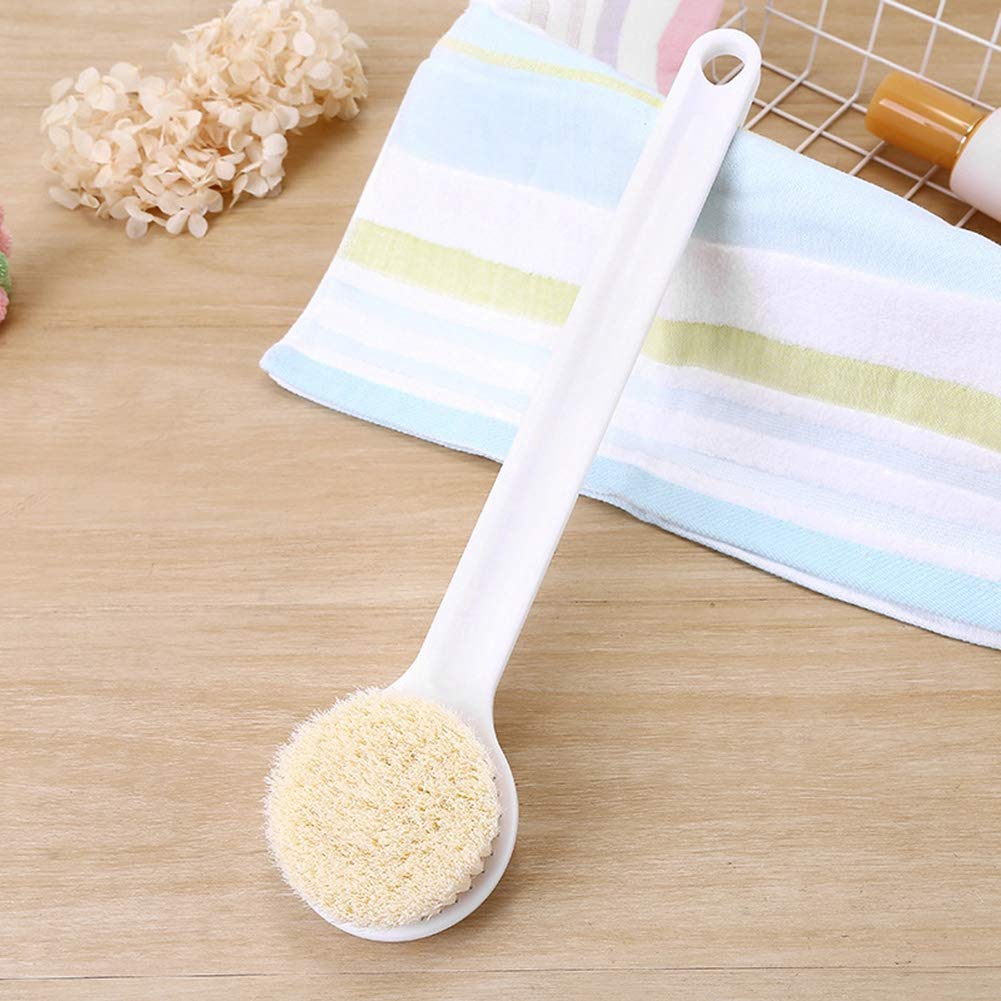 Garosa Back Scrubber Brush, Soft Exfoliating Cleansing Shower Brush for Bath Shower PP Nylon White Green 14.2 Inch Long Handle Anti Slip Grip Hanging Beauty and Personal Care Garosa