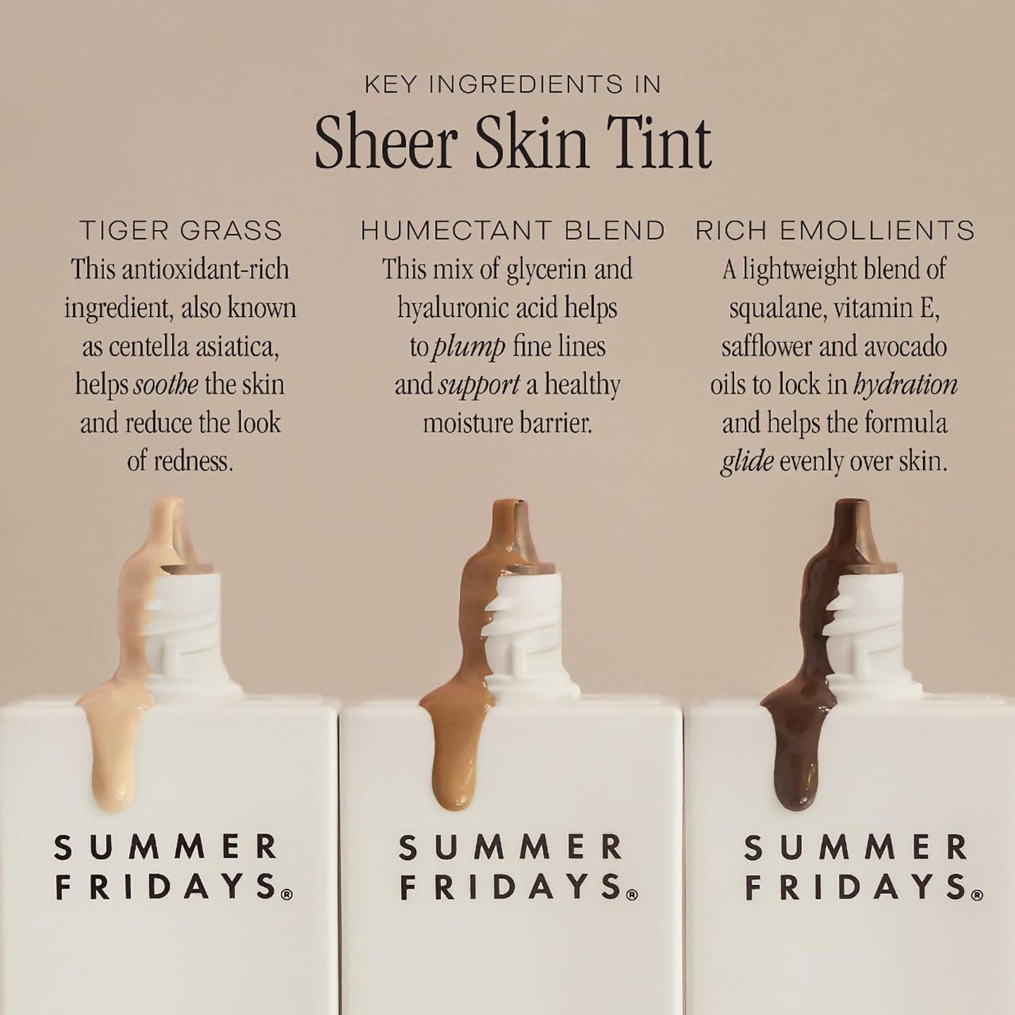Summer Fridays Sheer Skin Tint - Skin Tint with Hyaluronic Acid - Helps Diminish Uneven Skin Tone - Sheer to Light Coverage - Shade 3 - Light Beauty & Personal Care Summer Fridays