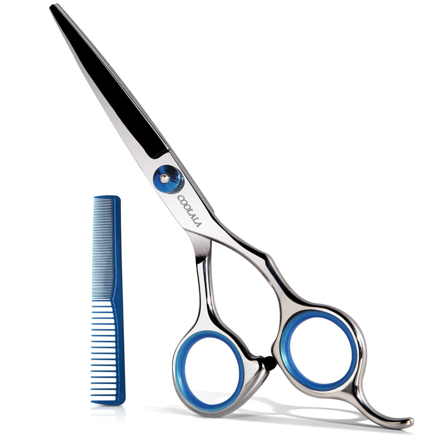 COOLALA Stainless Steel Hair Cutting Scissors 6.5 Inch Hairdressing Razor Shears Professional Salon Barber Haircut Scissors, One Comb Included, Home Beauty and Personal Care COOLALA