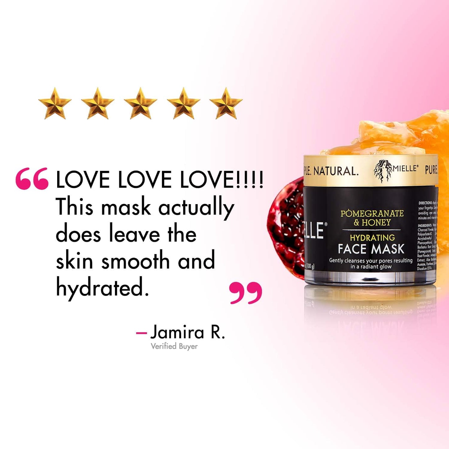 MIELLE Mielle pomegranate & honey hydrating face mask, 3.5 Fl Ounce Beauty & Personal Care Mielle Organics