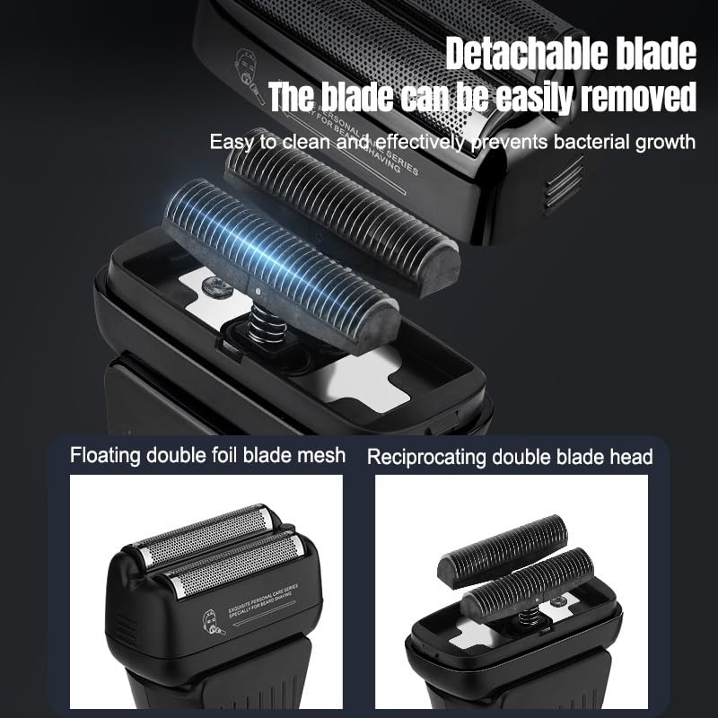 GLESVOWIO 3 in 1 Professional Hair Clipper and Electric Shaver Set for Men Barber Hair Trimmer Shaver Hair Cutting Machine Tool(Black) Beauty and Personal Care GLESVOWIO