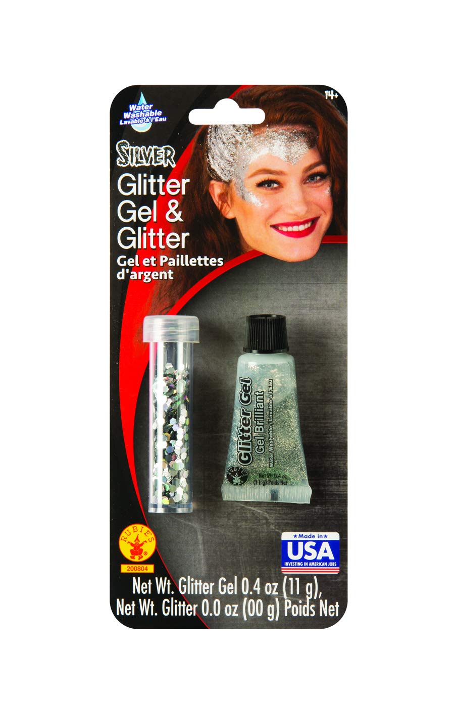 Rubies Chunky Silver Loose and Gel Glitter Makeup Set .4 Ounces Beauty & Personal Care Rubies