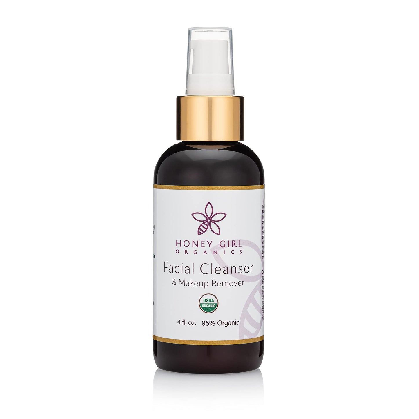 Honey Girl Organics Facial Cleanser, USDA Organic Cleanser & Makeup Remover w/Beeswax, EVOO & Lemon Oil. Remove Dirt, Balance Skin, Ease Inflammation. Beauty & Personal Care Honey Girl Organics