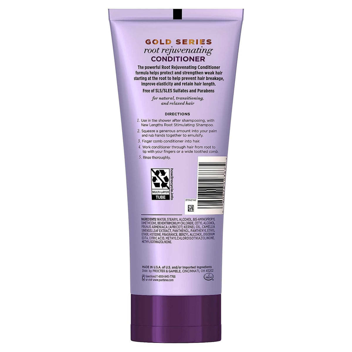 Pantene Gold Series Root Rejuvenating Conditioner with Apricot Oil & Green Tea, Moisturizes & Fortifies, for Natural, Textured, Curly, Coily Hair Beauty & Personal Care Pantene