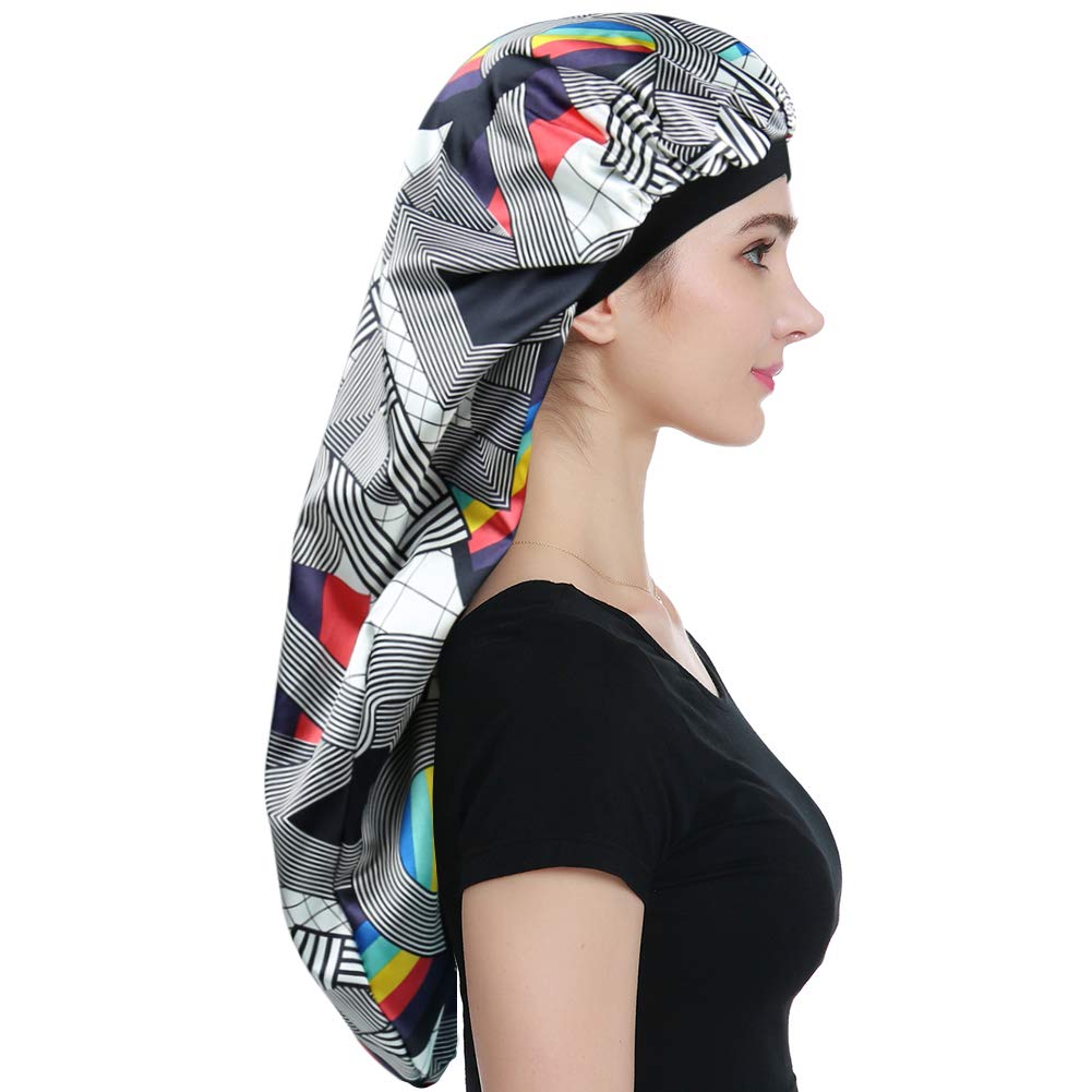 Alnorm Extra Large Satin Bonnet for Sleeping Sleep Bonnet Double Layer Beauty and Personal Care Alnorm