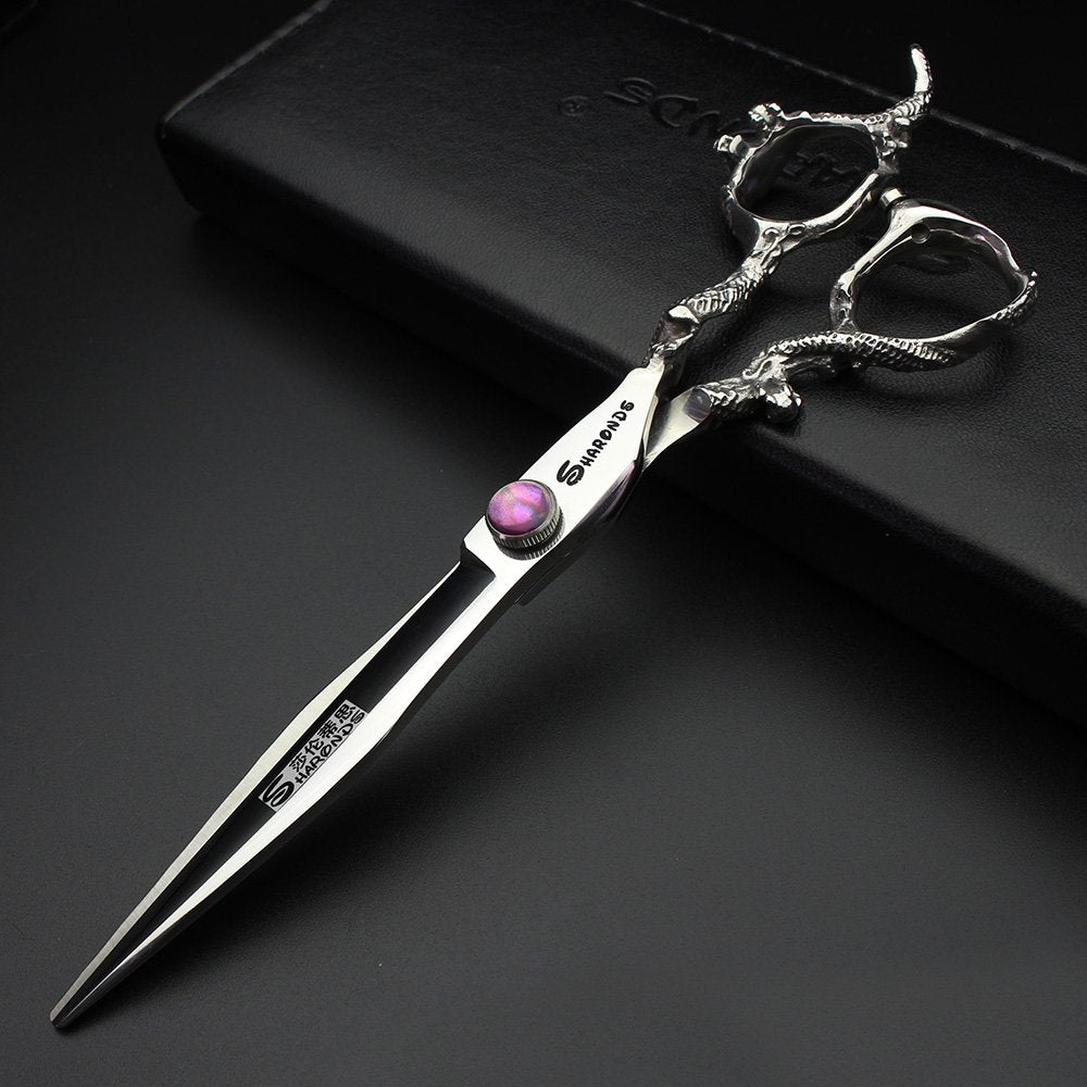 7" 7.5" 8"9" Professional Hairdressing Scissors Barber Salon Hair Cutting Dragon Shears (Large). (7 inch-A)