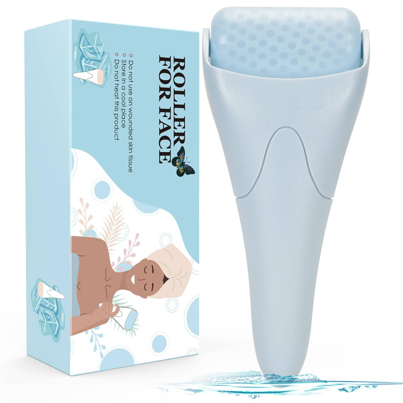 Fronnor Ice Roller for Face,Eyes,Facial Massager Tool,Soothing Skin Care Tool,Cooling Skincare Device for Puffiness,At-Home Spa Gift for Women Beauty and Personal Care Fronnor Default Title