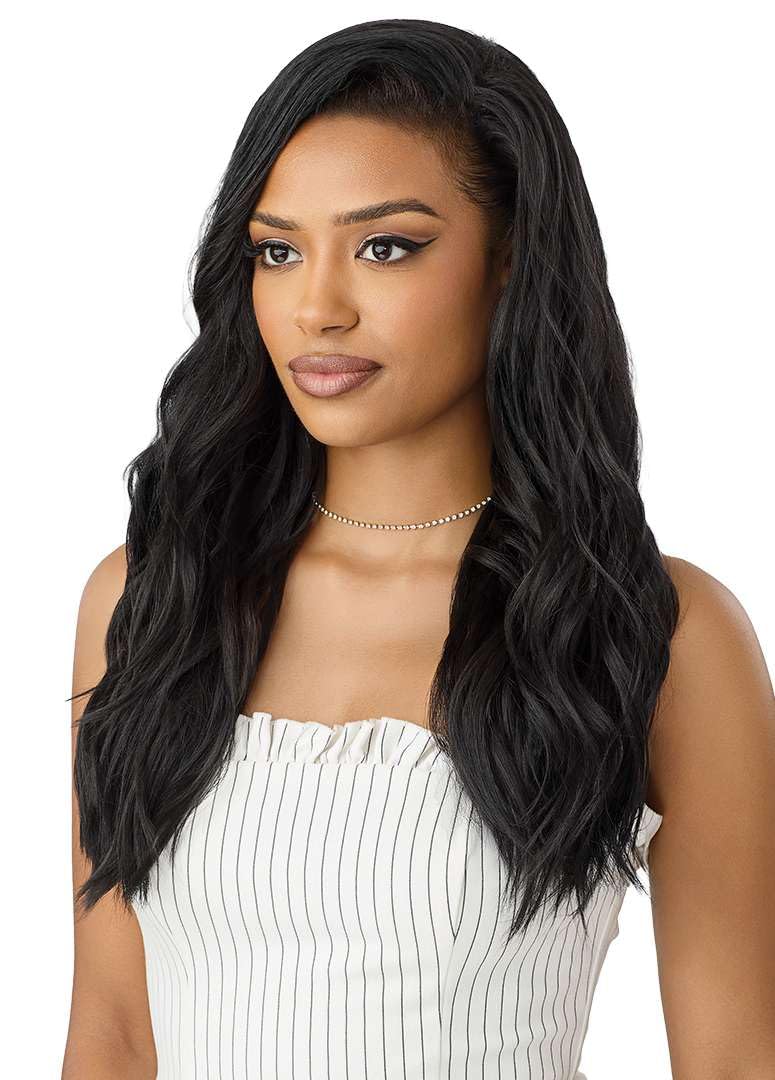 Outre Quick Weave Synthetic Half Wig - Maisie (DR2/CHOCOLATE SWIRL)