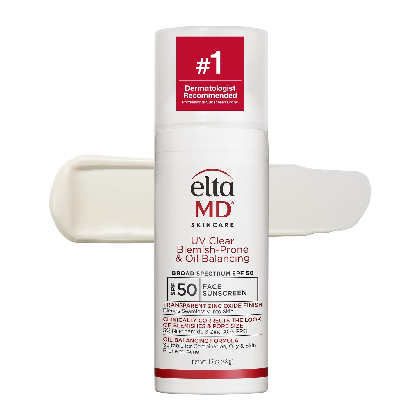 EltaMD UV Clear Blemish-Prone & Oil Balancing SPF 50, Non-Comedogenic Sunscreen with Zinc Oxide, Dermatologist Recommended Beauty & Personal Care EltaMD