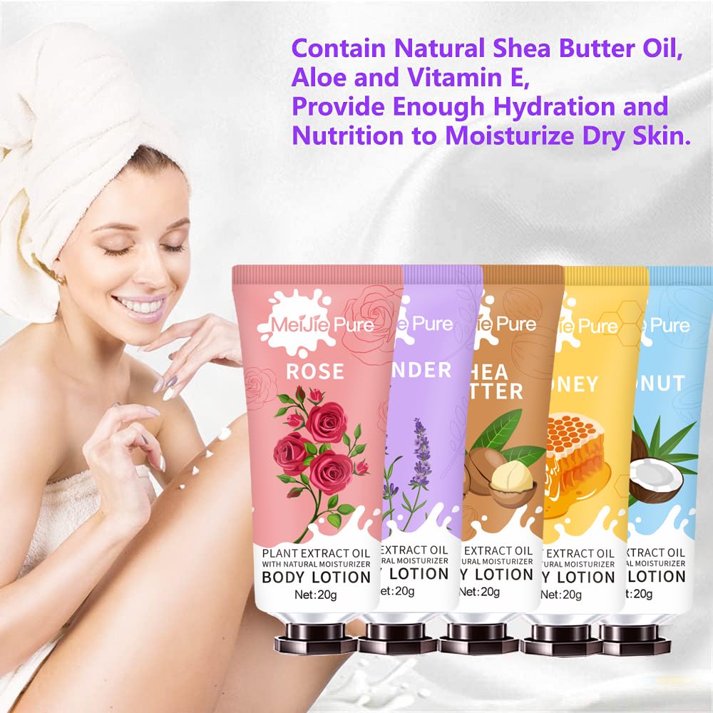 20 Pack Lotion for Women, Body Lotion for Dry Skin,Easter Basket Stuffers Girls,Gifts for Women,Teacher Gifts,Travel Size Lotion, Natural Fragrance Beauty & Personal Care DBEAUTYM