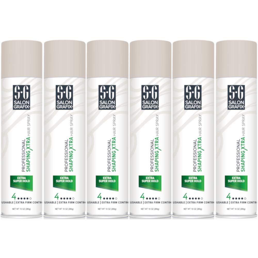 Salon Grafix Profession Shaping Hairspray, Extra Super Hold 4, 10 Oz (Pack of 6) Beauty & Personal Care Salon Grafix