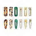 Doromy 12 Packs Acrylic Resin Hair Clips Set Hollow Geometric Alligator Hair Clip Hair Pins Cute Hair Barrettes Bobby Pins Sweet Headwear Hair Beauty & Personal Care Doromy