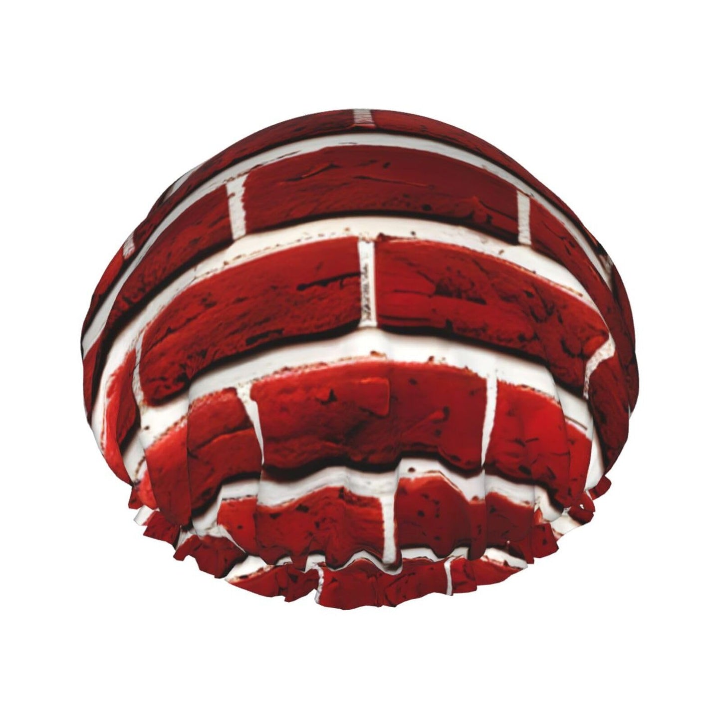 Brick Red Stone Reusable Shower Cap for Women, Double Waterproof Layers Bath Hat, Hair Treatment Essentials Beauty and Personal Care JKXUN