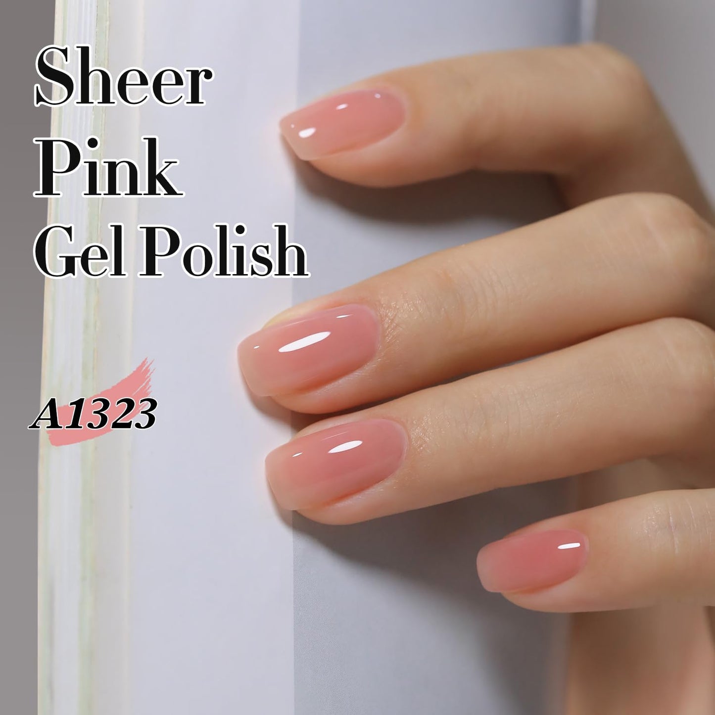 Double Rhythm Translucent Gel Polish Sheer Neutral Natural Light Milky Same Color Same Bottle 15ML Jelly Nail Polish Nail Art DIY at Home (Pink Beauty and Personal Care Double Rhythm