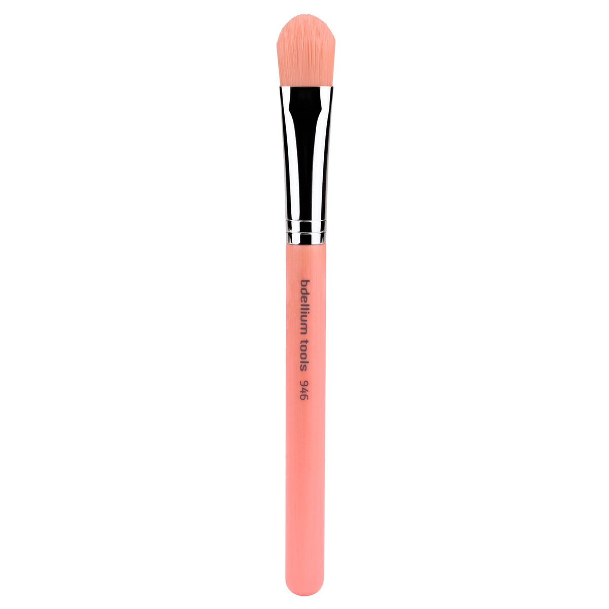 Bdellium Tools Professional Makeup Brush - Pink Bambu Series 946 Firm Foundation - With Soft Synthetic Fibers, For Blending & Contouring (Pink, 1pc)