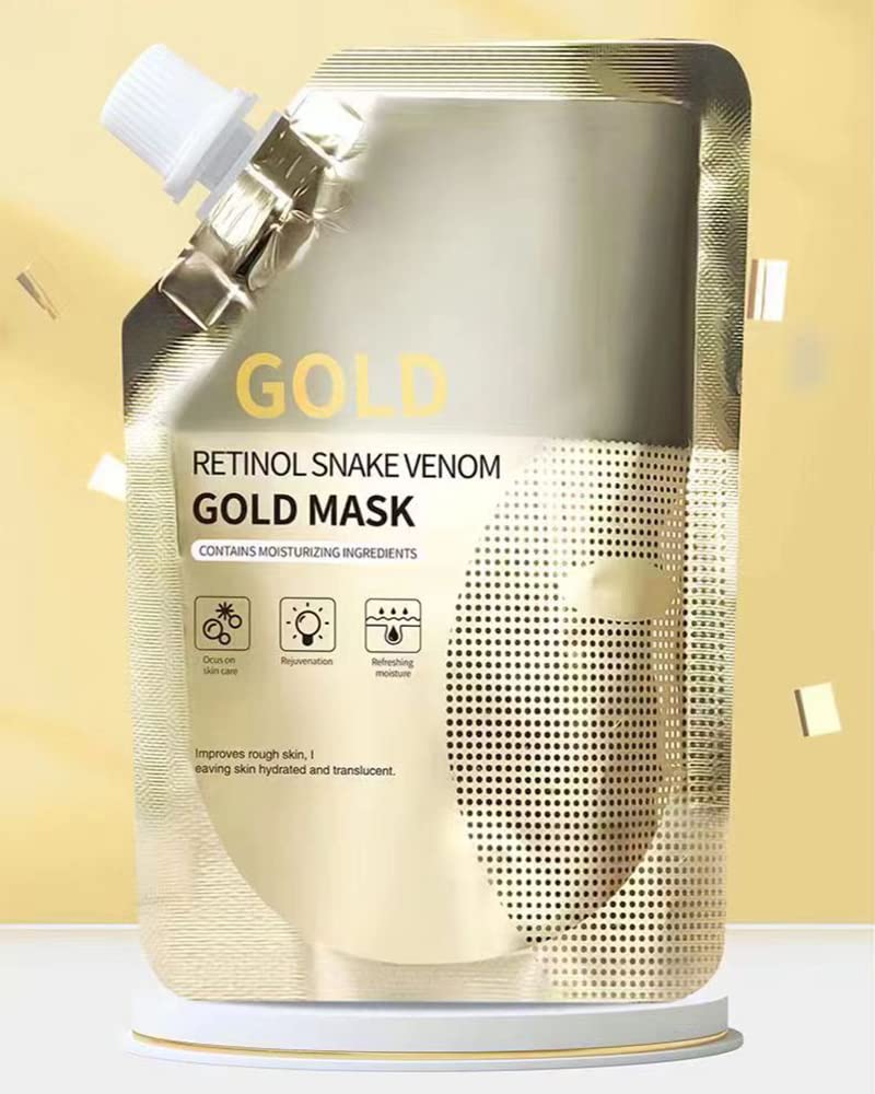 Retinol Snake Venom Gold Peel-Off Mask 100g – Anti-Aging Face Mask to Reduce Wrinkles, Fine Lines, Acne & Minimize Pores, Moisturizing Beauty & Personal Care Yanficer