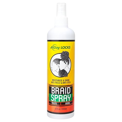 AllDay Locks Braid Spray (12 oz) | Alleviates Itchy & Dry Scalp | High Shine, Softens Dull Hair | Cleanse & Rejuvenate Braids, Locks, Twists, Cornrows Beauty & Personal Care AllDay Locks