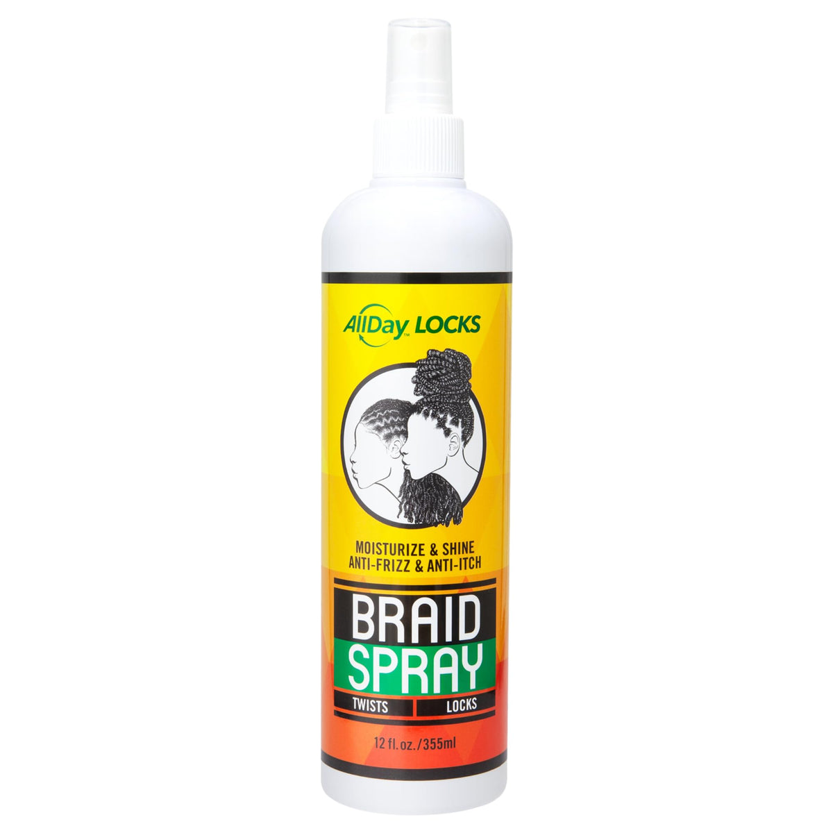 AllDay Locks Braid Spray (12 oz) | Alleviates Itchy & Dry Scalp | High Shine, Softens Dull Hair | Cleanse & Rejuvenate Braids, Locks, Twists, Cornrows Beauty & Personal Care AllDay Locks