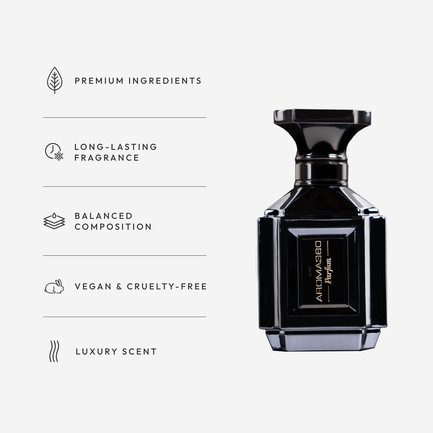 Aroma360 Men's Cologne - Luxurious Fragrance - Notes of Sage, Tiaré Flower, Saffron & Moss - Black, 50mL/1.7 fl oz Beauty & Personal Care Aroma360