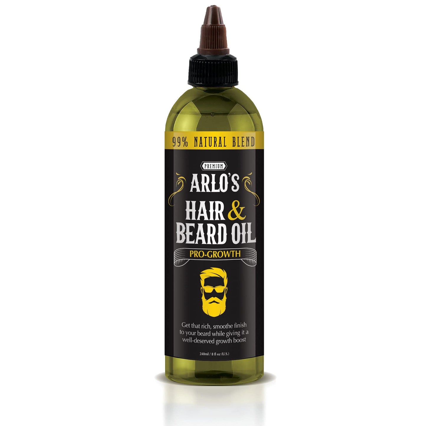 Arlo's Pro-Growth Hair and Beard Oil 8 oz. - Hair Oil, Mustache Oil and Beard Oil Growth Beauty & Personal Care Arlo's
