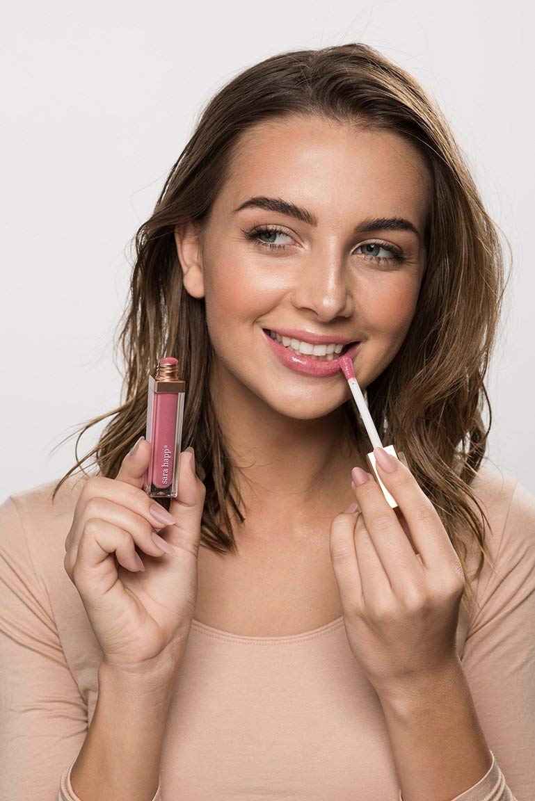 Sara Happ Pink Slip Luxe Gloss with Subtle Shimmer - High-Impact Shine & Long-Lasting Wear, Nourish, Hydrate, and Heal Your Lips, 0.21 fl. oz. Beauty & Personal Care Sara Happ