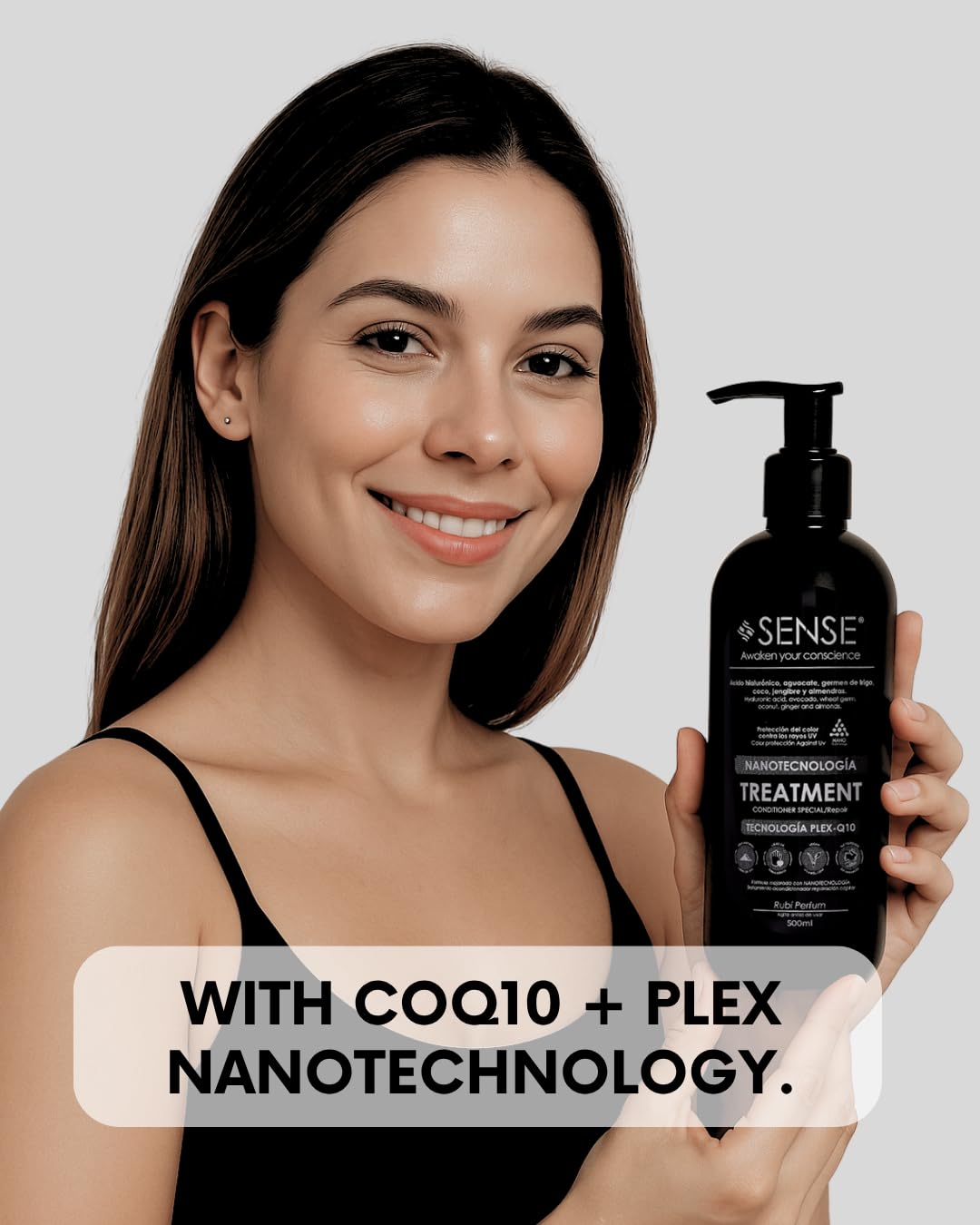SENSE AWAKEN YOUR CONSCIENCE Nanotech Plex Repair Shampoo & Conditioner Set - Bond Restoration with Hyaluronic Acid, Coconut, Ginger & Q10 - 2 x 500 Beauty & Personal Care SENSE AWAKEN YOUR CONSCIENCE
