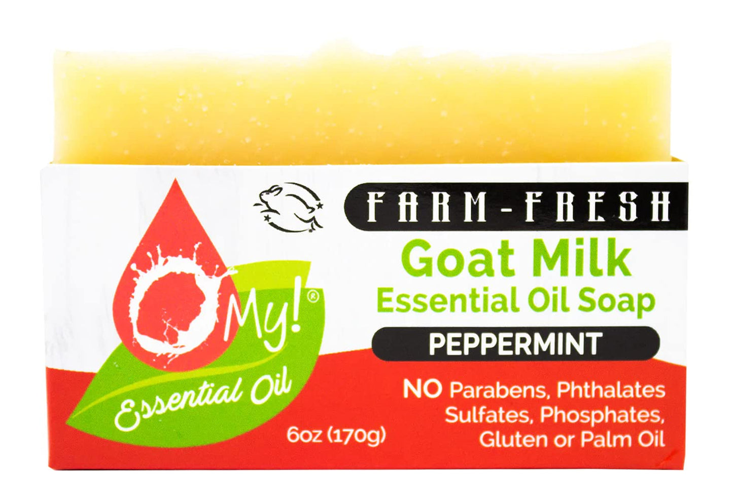 O My! Goat Milk Essential Oil Soap Bar | Made with Farm-Fresh Goat Milk | 100% Pure Essential Oils | Free of Parabens | Handcrafted in USA Beauty & Personal Care O My!