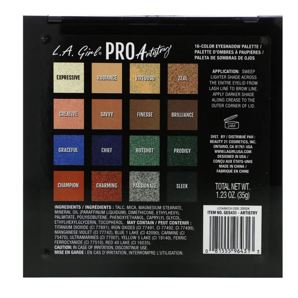 L.A. Girl PRO Eyeshadow Palette, Artistry GES431 Beauty & Personal Care L.A. Girl