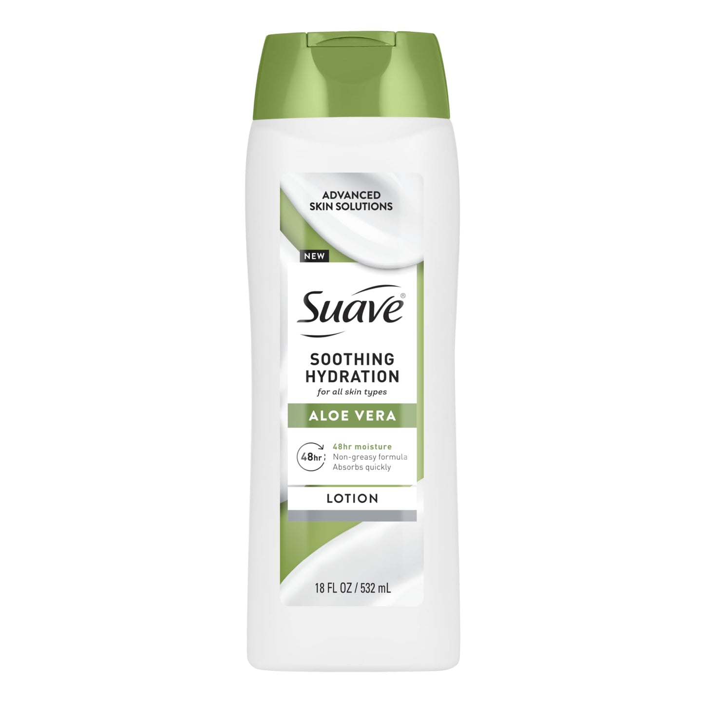 Suave Soothing Hydration Hand & Body Lotion With Aloe Vera Refreshes Dry Skin, Fast Absorbing, Intensive Moisturizing Cream For Women, Non Greasy Beauty & Personal Care Suave