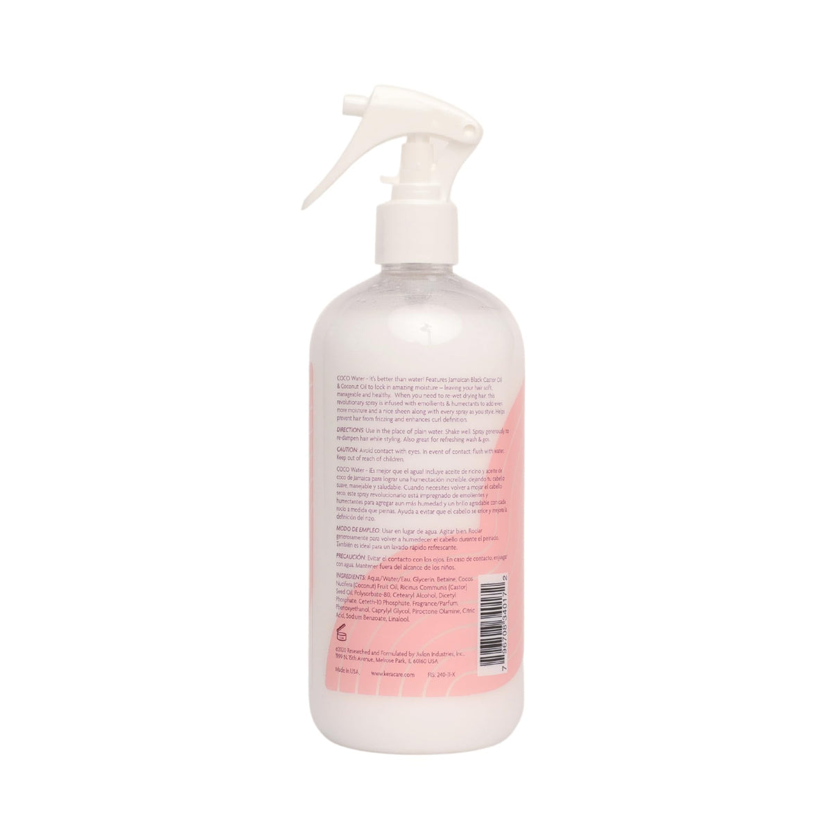 KeraCare Coconut Water - 16 oz - Light Hair Refresher Spray - Moisturizing and Hydrating - with Jamaican Black Castor Oil and Coconut Oil Beauty & Personal Care KeraCare