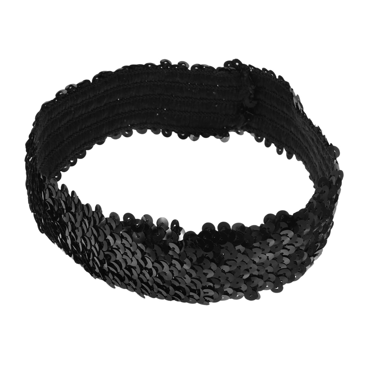 Beaupretty Sequin Headband Elastic Glitter Hairband for Women and Girls Padded Sports Headwear Hair Accessory for Birthday Party Cosplay Halloween