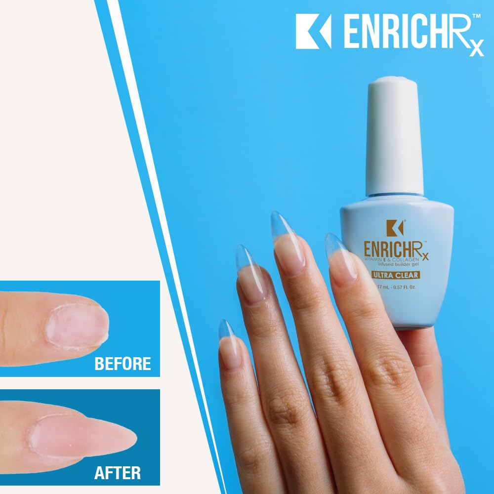 KUPA GelFinity EnrichRx Infused Builder Gel 0.57 fl oz - Ultra Clear Beauty & Personal Care KUPA