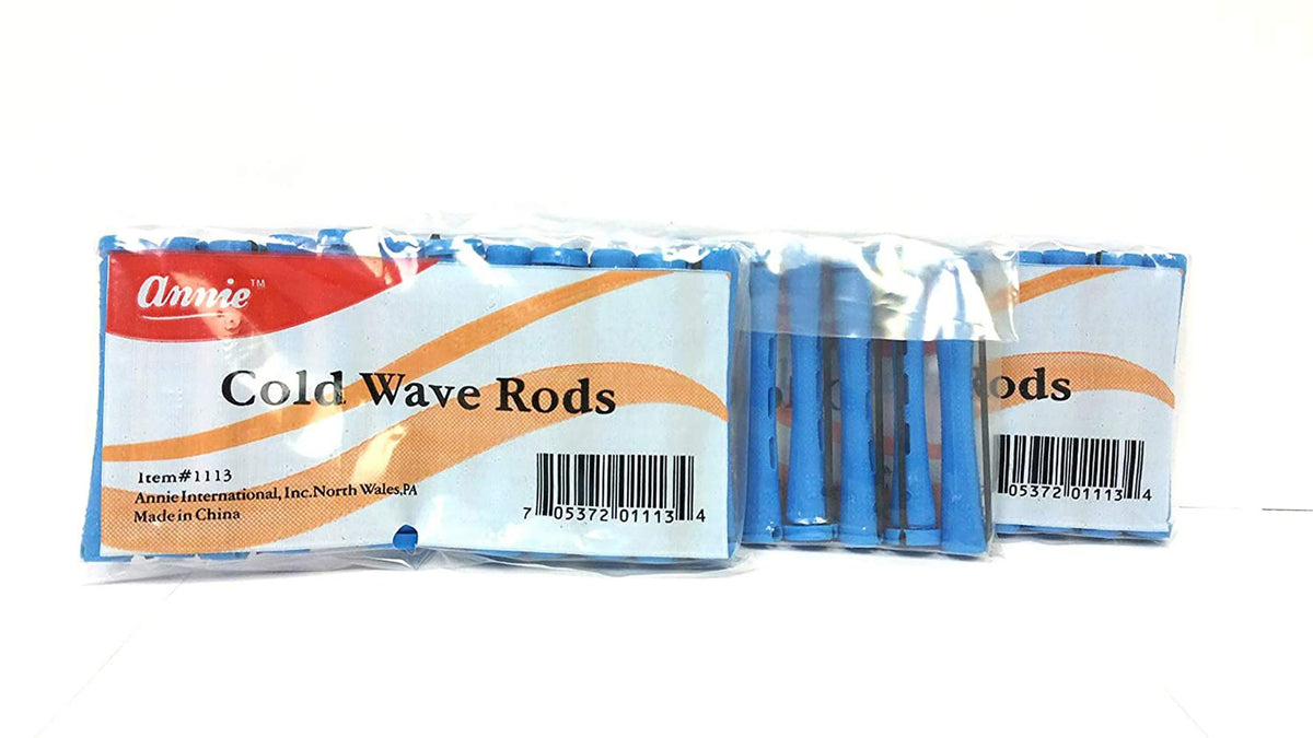 3 Packs of Annie Cold Wave Rods-Short #1113 (12 Pieces per Pack)