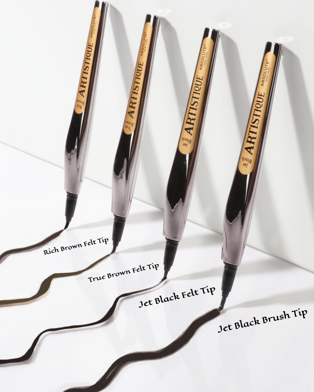Absolute New York Artistique Easy Grip Liquid Eyeliner, Jet Black Brush Tip Beauty & Personal Care Absolute New York
