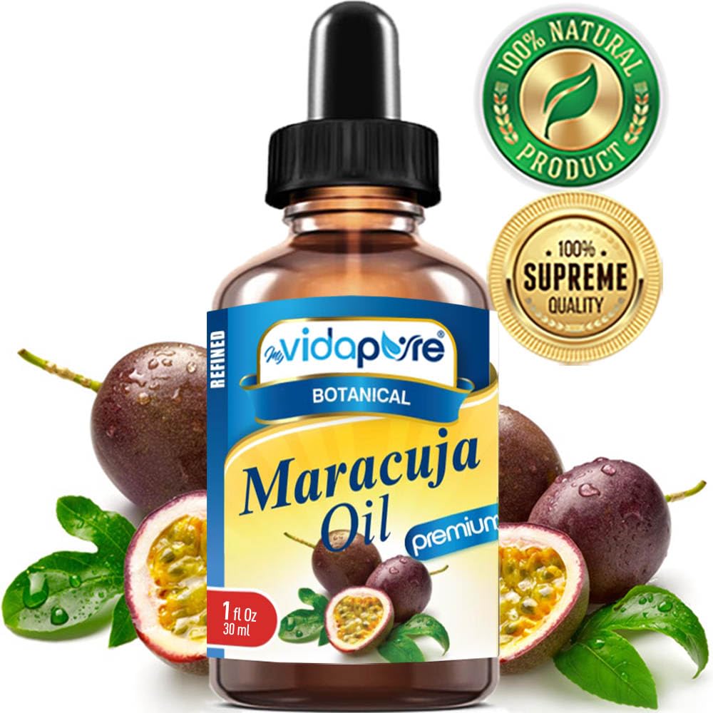 MYVIDAPURE MARACUJA OIL Passion Fruit WILD GROWTH. 100% PURE for Skin, Face, Hair, Lip and Nail Care. (1 Fl Oz) Beauty & Personal Care MYVIDAPURE