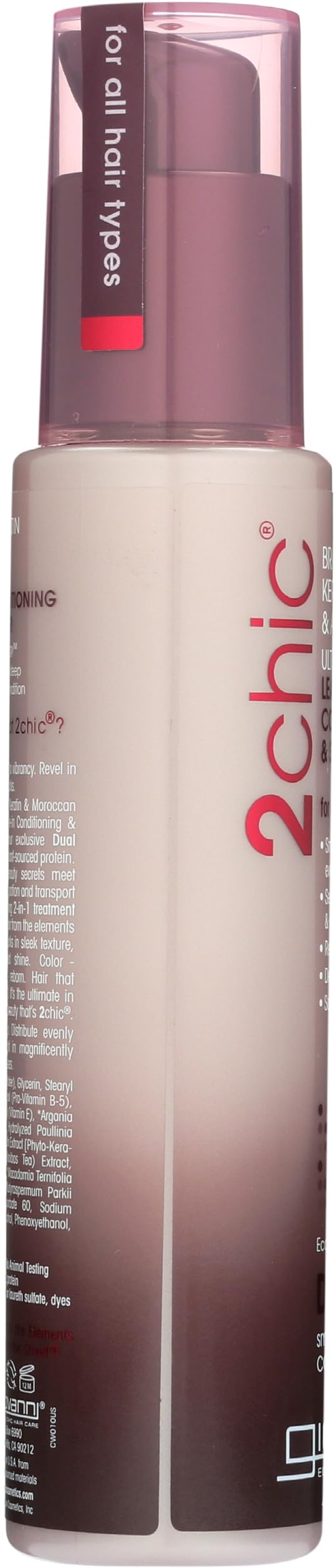 GIOVANNI 2chic Ultra-Sleek Leave-In Conditioning & Styling Elixir, 4 oz