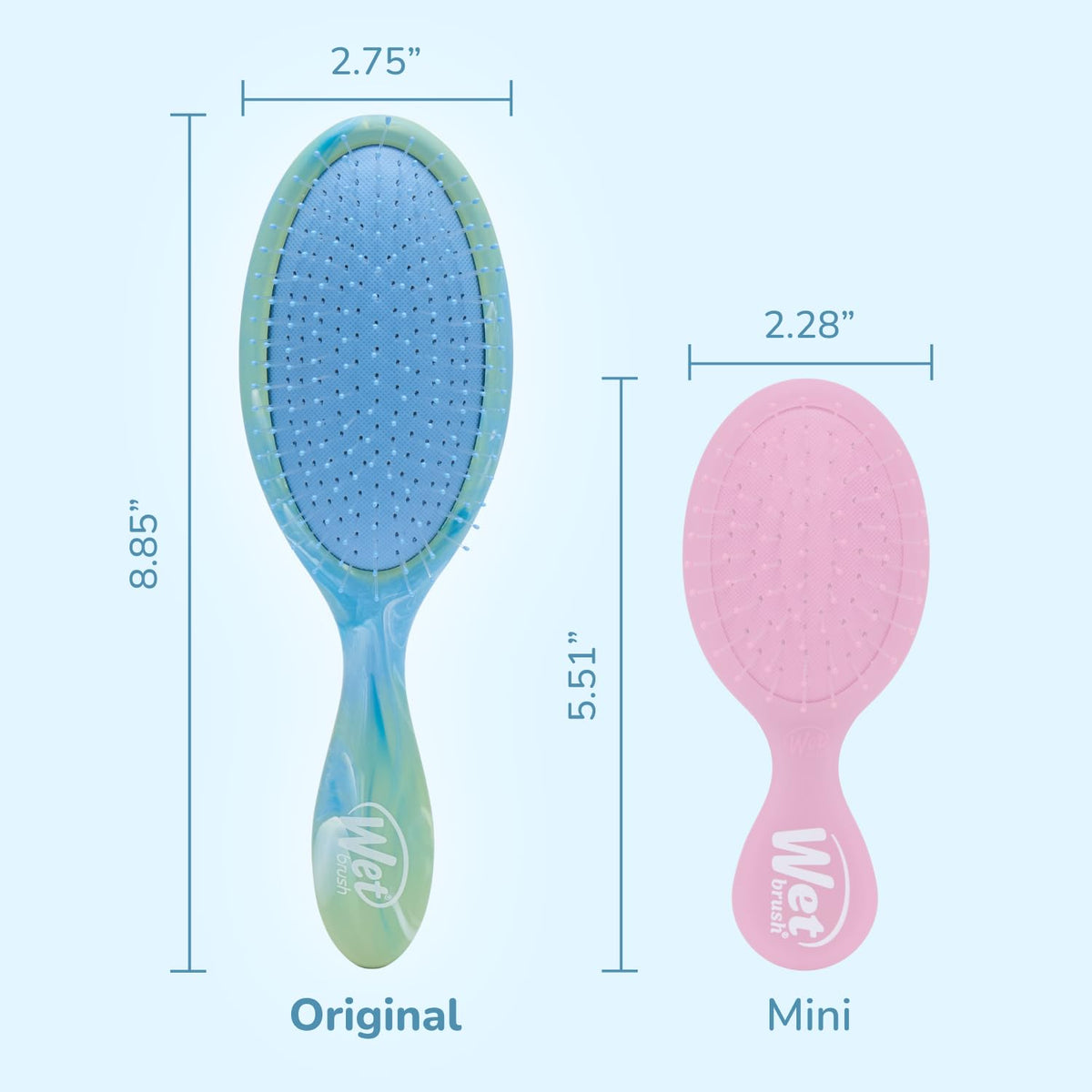 Wet Brush Original Detangler, Green (Matte Marble), Ultra-Soft IntelliFlex Bristles Glide Through Tangles, Detangling Hair Brush (Wet & Dry), Women &