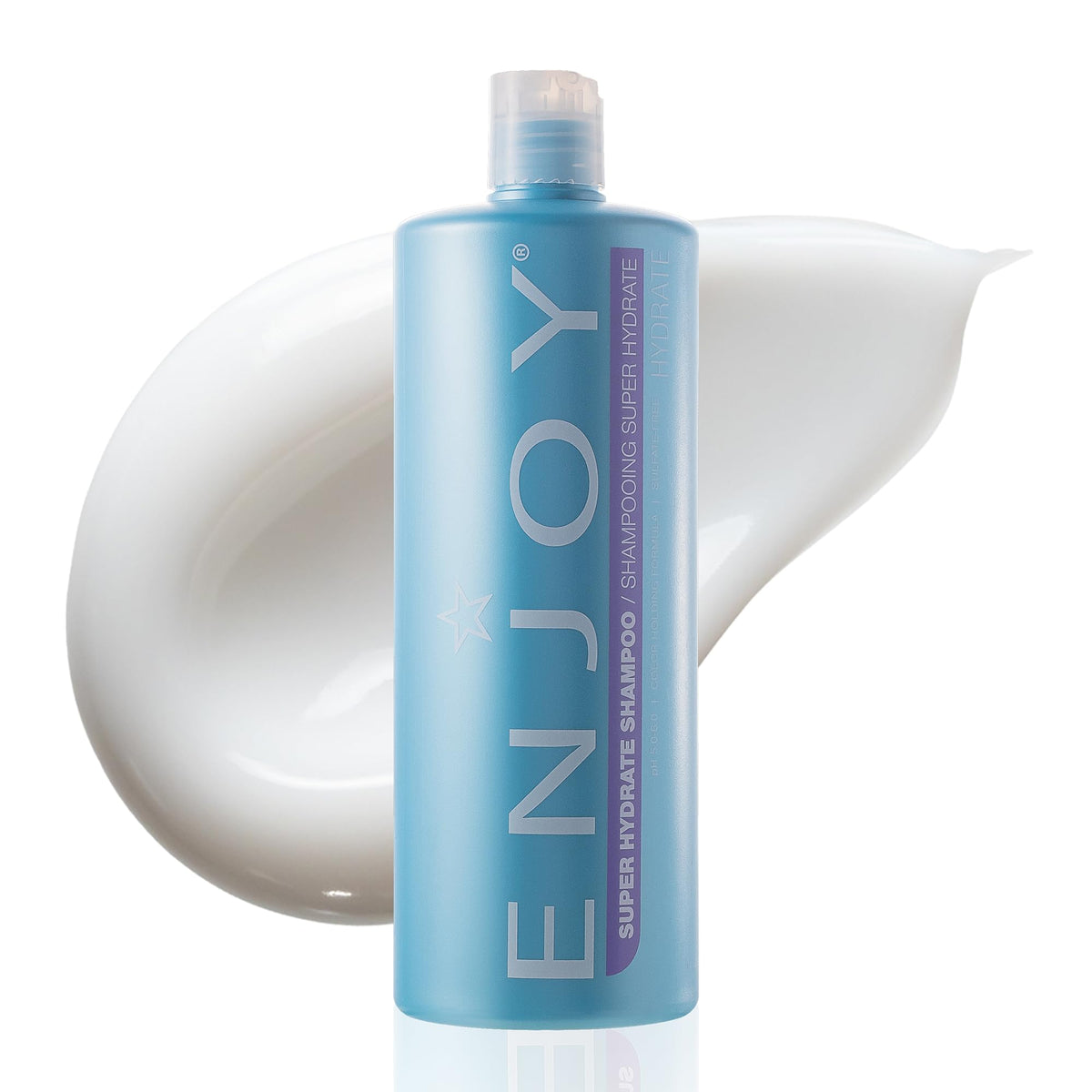 Enjoy Super Hydrate Shampoo, Strengthening and Moisturizing Cleanser for Dry and Weak Hair, Smoothing and Hydrating Sulfate-Free Formula, pH 5.0-6.0,