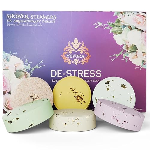 Shower Steamers Gift Set - 6 Aromatherapy Shower Bombs with Essential Oils - Relaxation & Stress Relief Spa Gift for Women & Men - Natural Self-Care… Beauty & Personal Care Yuvora