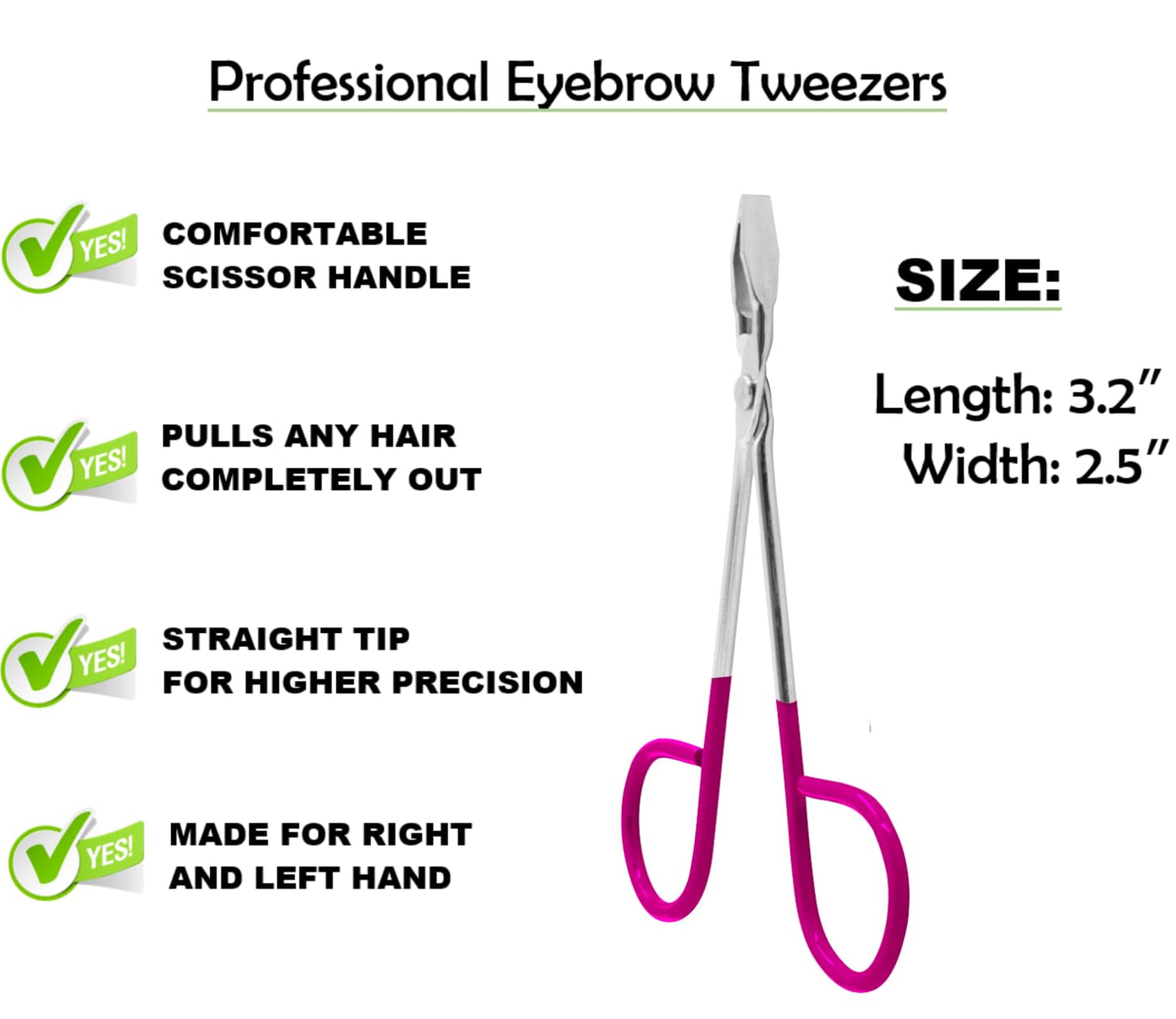 ITALLY Professional Salon TWEEZERS with Easy Scissor Handle, The BEST PRECISION EYEBROW TWEEZERS Men/Women, Pinzas Para Cejas, Ingrown Hair Beauty and Personal Care ITALLY