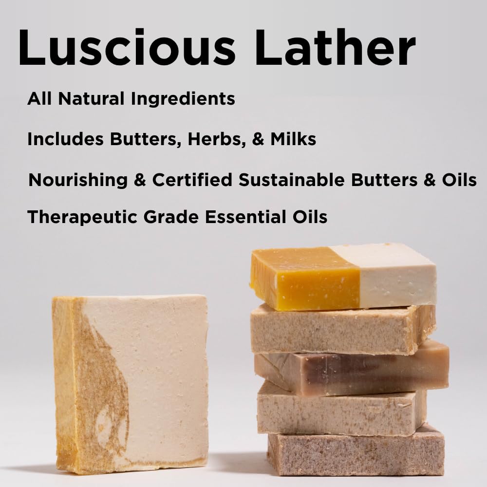 Sumbody USA Made Handmade Soap Bar (6pk) Rich Hydration Dry, Sensitive Skin, Moisturizing Soap For Face, Hands, Body Self Care Gift Set Men & Women Beauty & Personal Care Sumbody