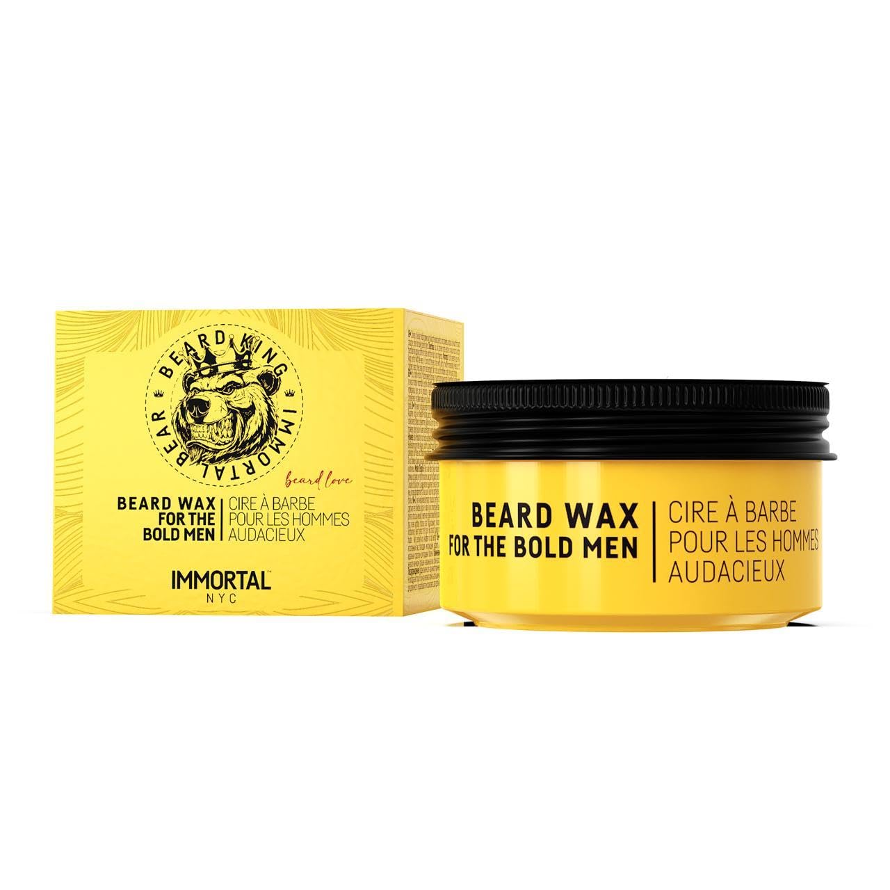 Immortal NYC Beard King Beard Wax, 1.7 oz/ 50 ml - Strong Hold - Precise Styling & Shape - Tames Stray Hairs Beauty and Personal Care Immortal NYC