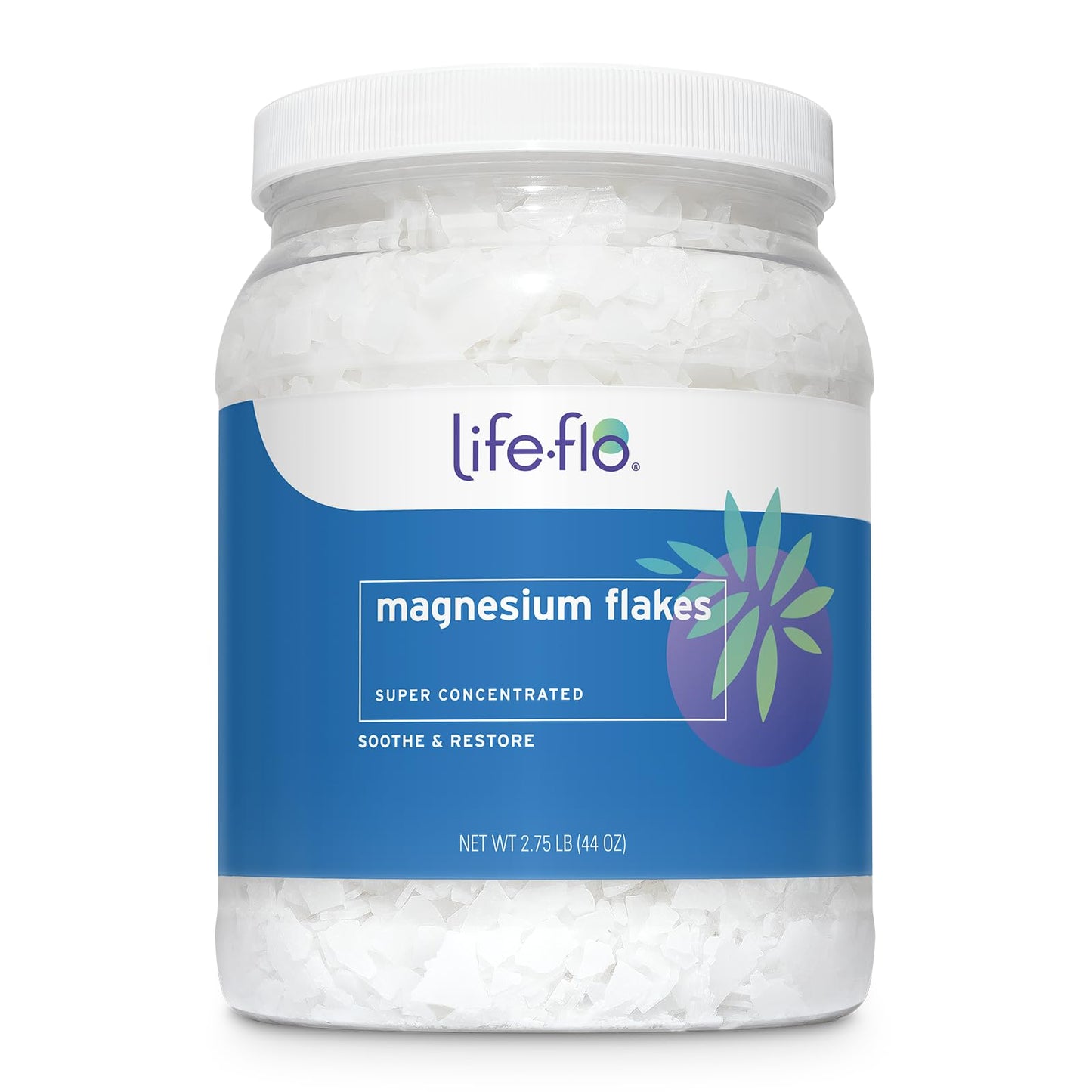 LIFE-FLO Magnesium Bath Flakes - Unscented Magnesium Flakes with Ancient Trace Minerals from the Zechstein Seabed - Epsom Salt Bath Soak Alternative Beauty and Personal Care LIFE-FLO