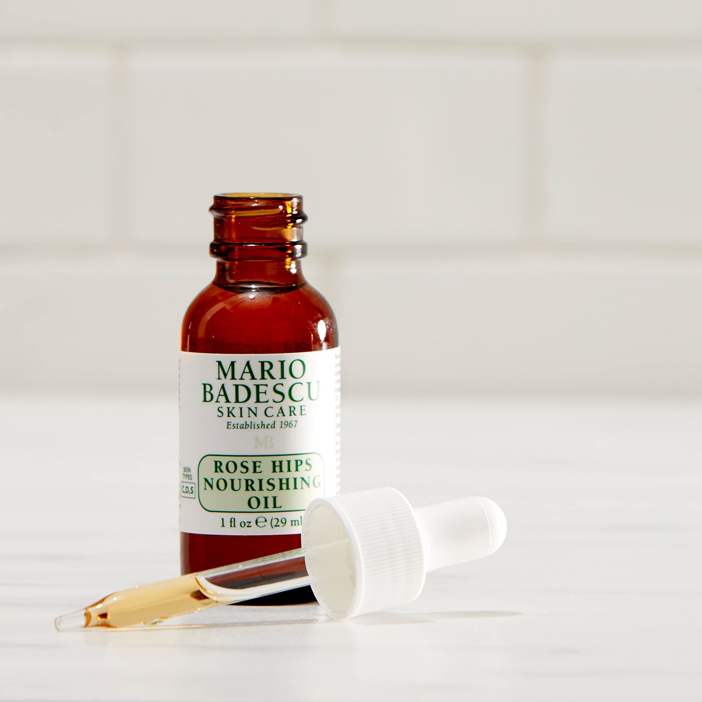 Mario Badescu Rose Hips Nourishing Oil for Combination, Dry and Sensitive Skin Facial Oil that Moisturizes & Smoothes Formulated with Rosehip Extract Beauty & Personal Care Mario Badescu