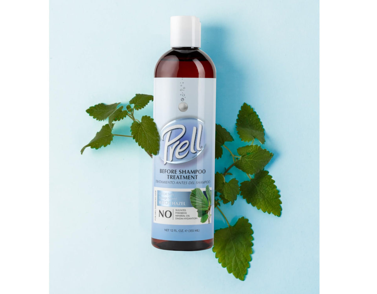 Prell Before Shampoo Treatment for Dry, Damaged Hair, Color Safe, Damage Shield with Witch Hazel 12 fl.oz.