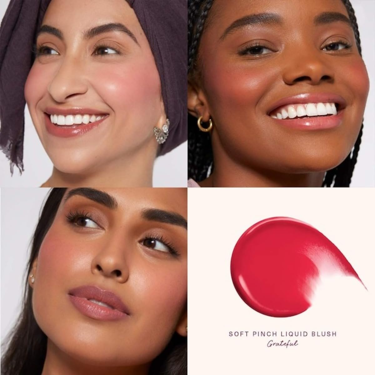 Rare Beauty by Selena Gomez Soft Pinch Liquid Blush Mini Size - Grateful - Dewy True Red